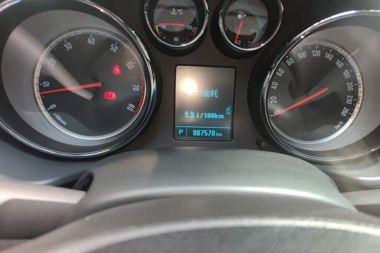 Used Buick Regal 2015 1.6T Leading Technology Model Odometer Close Up