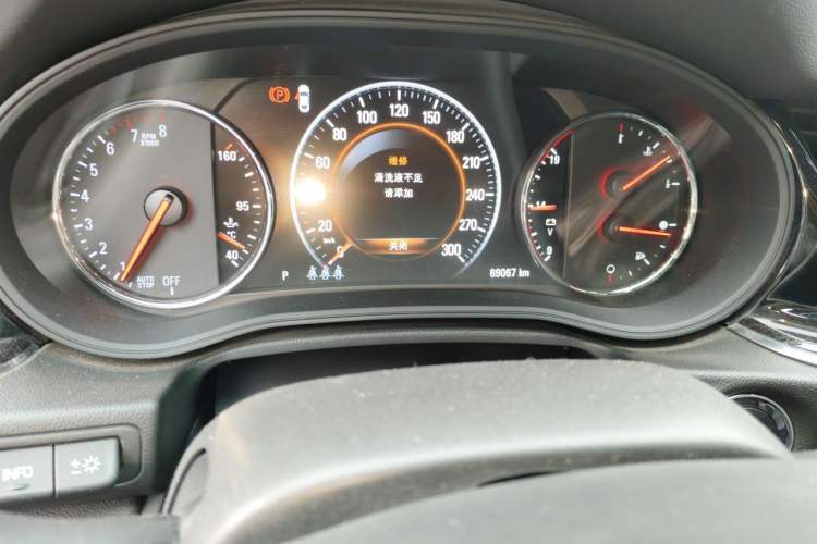 Used Buick Regal 2017 GS 28T Prestige Model Odometer Close Up