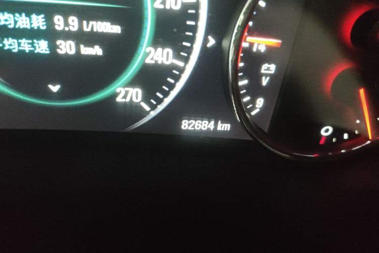 Used Buick Regal 2017 28T Prestige Model Odometer Close Up