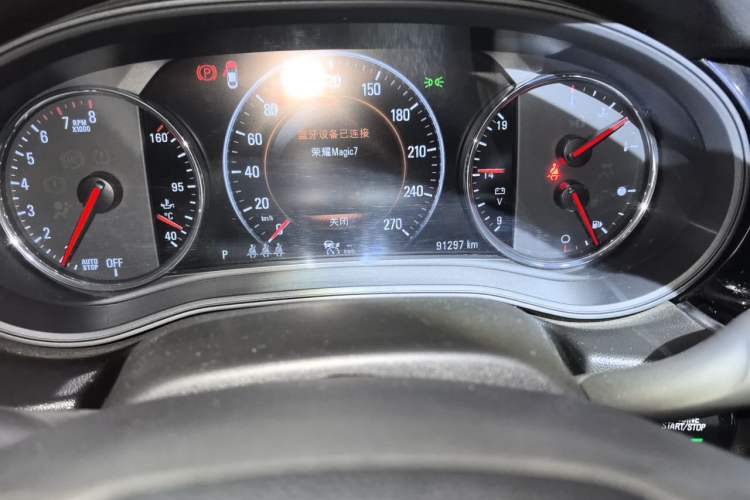 Used Buick Regal 2017 20T Prestige Model Odometer Close Up