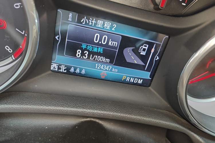 Used Buick Regal 2017 20T Luxury Model Odometer Close Up