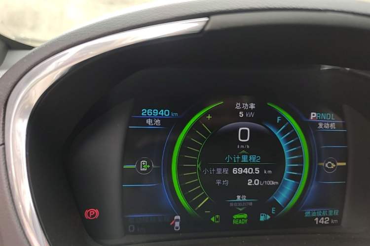 Used Buick VELITE 5 2017 Urban Extended-Range Model Odometer Close Up