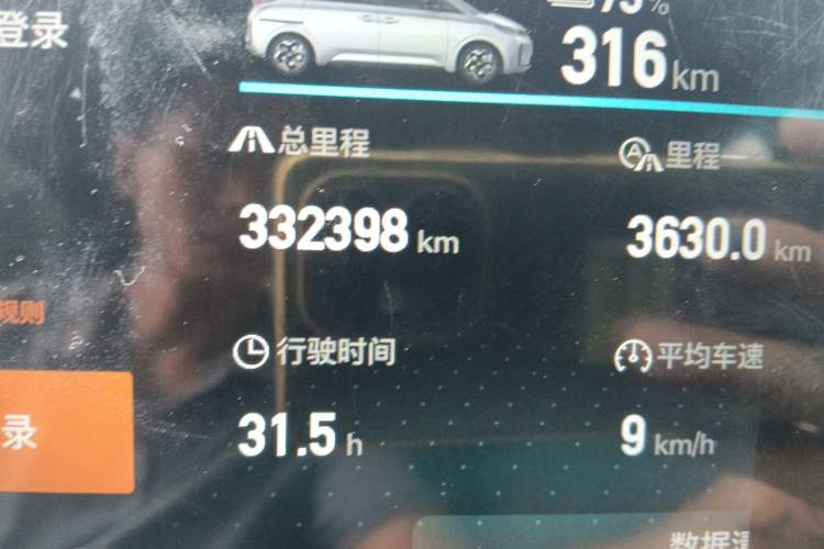 Used BYD D1 2021 Leading Edition Odometer Close Up