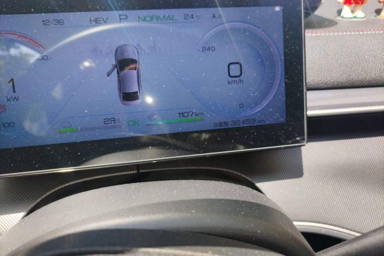 Used BYD Destroyer 05 2022 DM-i 55KM Luxury Model Odometer Close Up