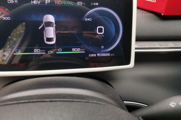 Used BYD Destroyer 05 2022 DM-i 55KM Luxury Model Odometer Close Up