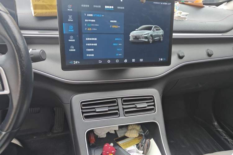 Used BYD Destroyer 05 2022 DM-i 55KM Luxury Model Audio And AC Panel