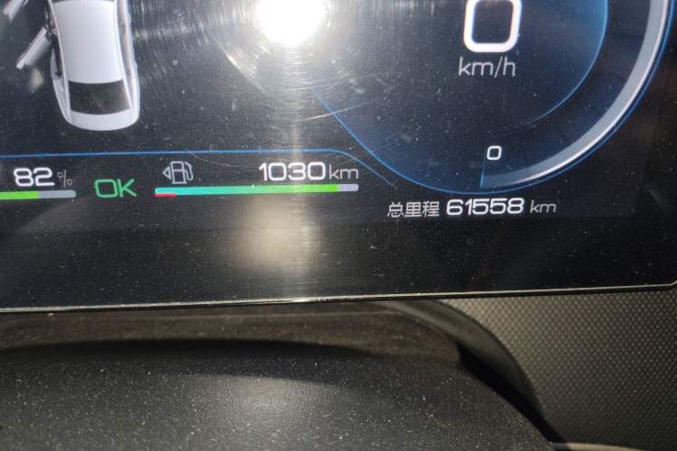 Used BYD Destroyer 05 2022 DM-i 55KM Luxury Model Odometer Close Up