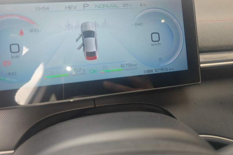 Used BYD Destroyer 05 2022 DM-i 55KM Luxury Model Odometer Close Up