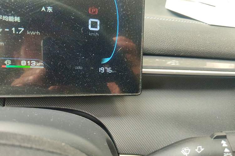 Used BYD Destroyer 05 2023 Champion Edition DM-i 55KM Luxury Model Odometer Close Up