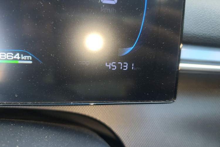 Used BYD Destroyer 05 2023 Champion Edition DM-i 55KM Luxury Model Odometer Close Up