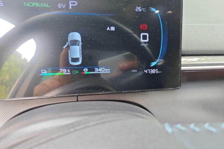Used BYD Destroyer 05 2023 Champion Edition DM-i 120KM Prestige Model Odometer Close Up