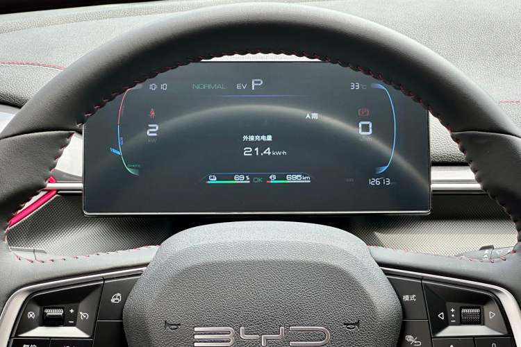 Used BYD Destroyer 05 2023 Champion Edition DM-i 55KM Luxury Model Odometer Close Up