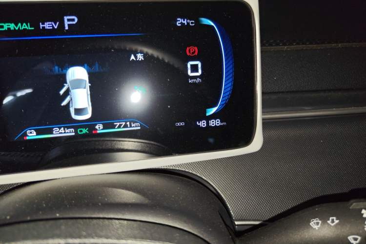 Used BYD Destroyer 05 2024 HONOR Edition DM-i 55KM Luxury Model Odometer Close Up