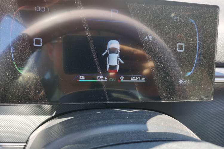 Used BYD Destroyer 05 2024 HONOR Edition DM-i 55KM Luxury Model Odometer Close Up