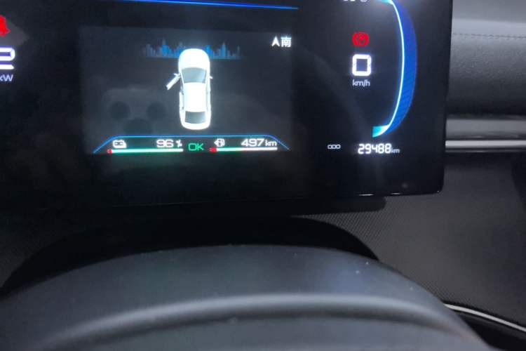 Used BYD Destroyer 05 2024 HONOR Edition DM-i 55KM Luxury Model Odometer Close Up