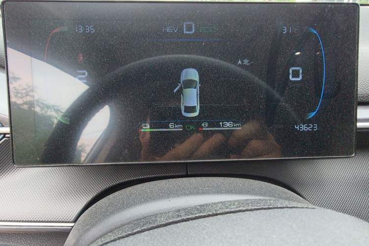 Used BYD Destroyer 05 2024 HONOR Edition DM-i 55KM Luxury Model Odometer Close Up