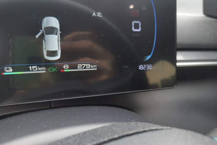 Used BYD Destroyer 05 2024 HONOR Edition DM-i 55KM Luxury Model Odometer Close Up