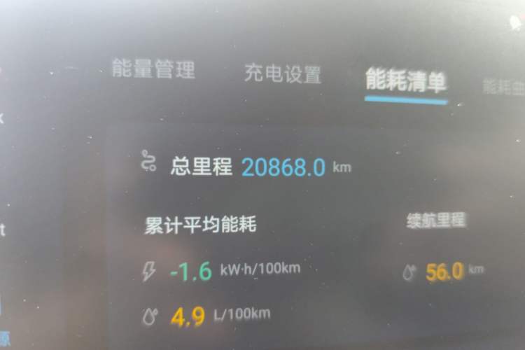 Used BYD Destroyer 05 2024 HONOR Edition DM-i 55KM Luxury Model Odometer Close Up