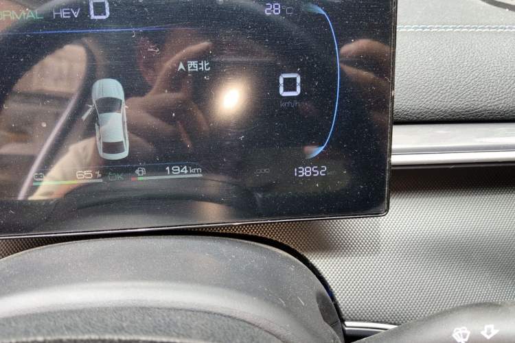 Used BYD Destroyer 05 2024 HONOR Edition DM-i 55KM Luxury Model Odometer Close Up