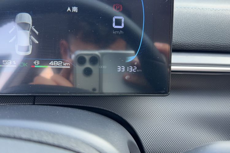 Used BYD Destroyer 05 2024 HONOR Edition DM-i 55KM Luxury Model Odometer Close Up