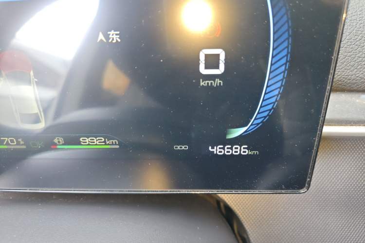 Used BYD Destroyer 05 2024 HONOR Edition DM-i 55KM Luxury Model Odometer Close Up