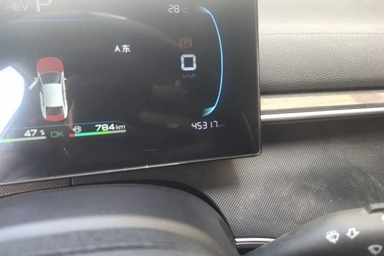 Used BYD Destroyer 05 2024 HONOR Edition DM-i 55KM Luxury Model Odometer Close Up