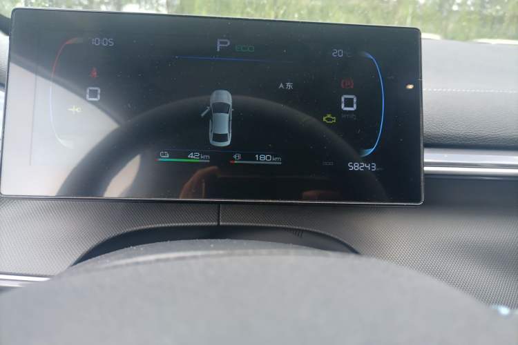 Used BYD Destroyer 05 2024 HONOR Edition DM-i 55KM Luxury Model Odometer Close Up
