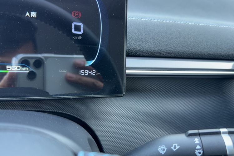 Used BYD Destroyer 05 2024 HONOR Edition DM-i 55KM Luxury Model Odometer Close Up