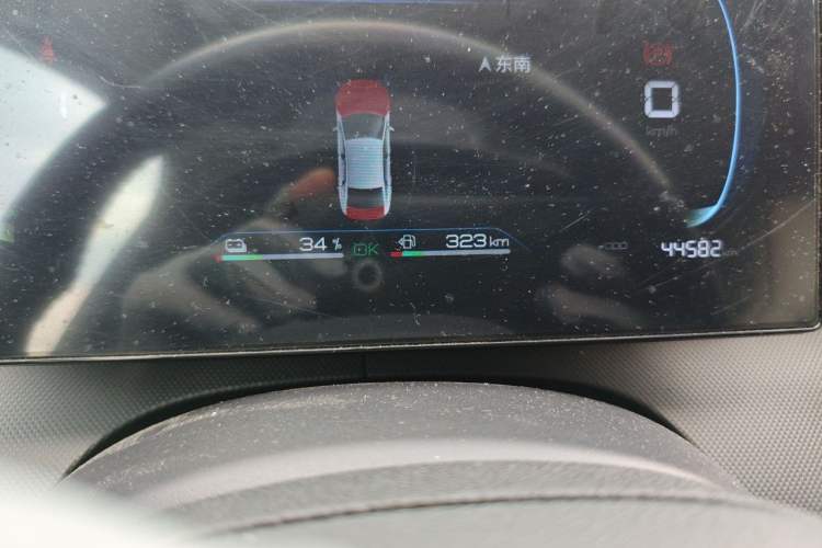 Used BYD Destroyer 05 2024 HONOR Edition DM-i 55KM Luxury Model Odometer Close Up