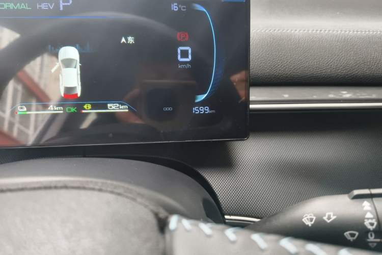 Used BYD Destroyer 05 2024 HONOR Edition DM-i 55KM Luxury Model Odometer Close Up