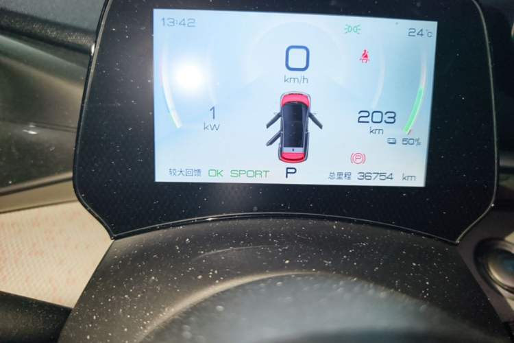 Used BYD Dolphin 2021 405 km Fashion Edition Odometer Close Up