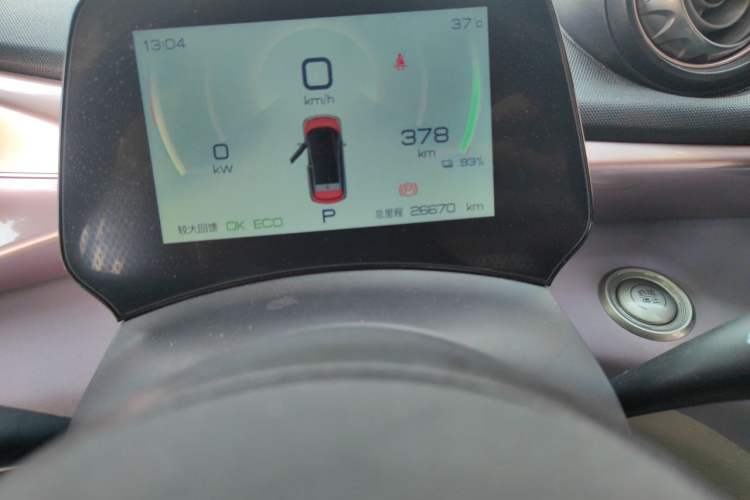 Used BYD Dolphin 2021 405 km Fashion Edition Odometer Close Up