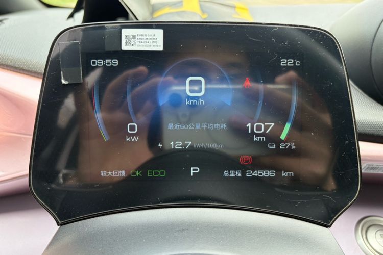Used BYD Dolphin 2021 405 km Fashion Edition Odometer Close Up