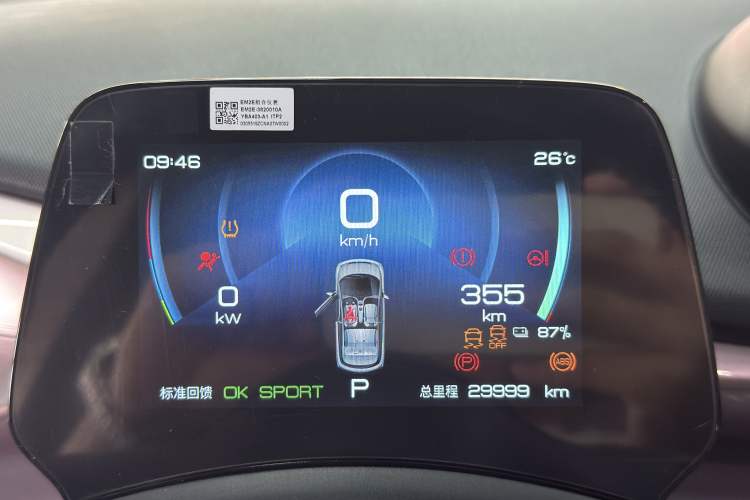 Used BYD Dolphin 2021 405 km Fashion Edition Odometer Close Up