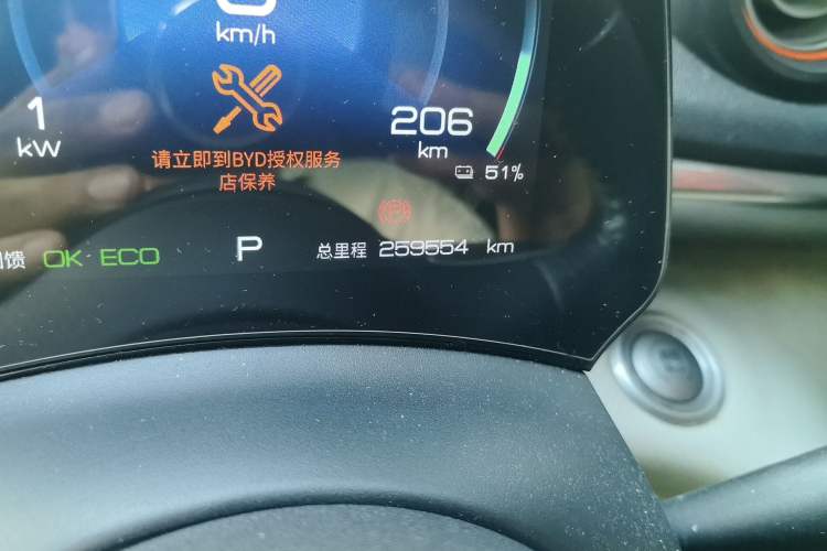 Used BYD Dolphin 2021 405 km Fashion Edition Odometer Close Up