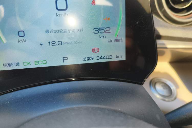 Used BYD Dolphin 2021 405 km Fashion Edition Odometer Close Up