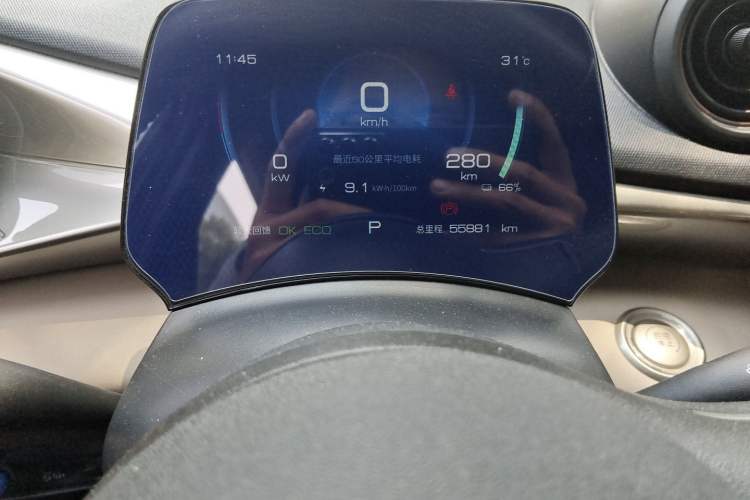 Used BYD Dolphin 2023 420 km Fashion Edition Odometer Close Up