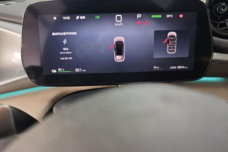Used BYD Dolphin 2025 Intelligent Driving Version 410 km Fashion Edition Odometer Close Up