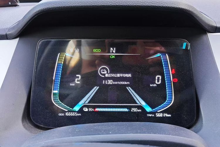 Used BYD e1 2019 Edition Yue Odometer Close Up