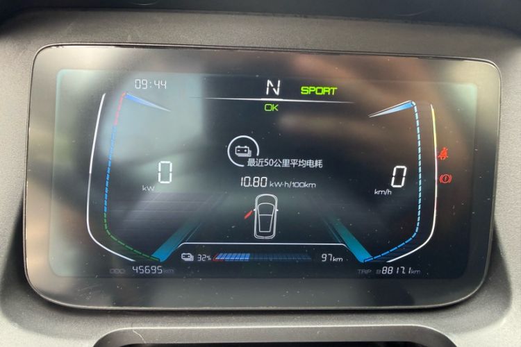 Used BYD e1 2019 Edition Yue Odometer Close Up