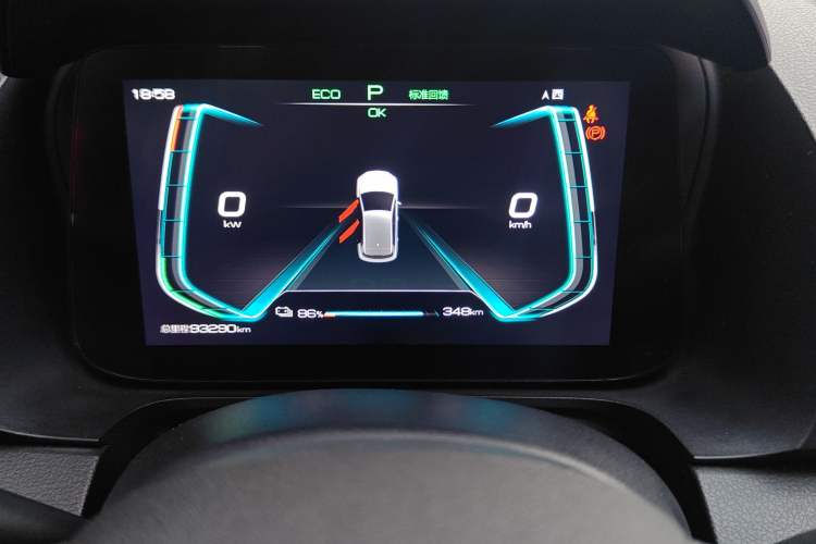 Used BYD e2 2019 Long-Range Version Yao·Luxury Trim Odometer Close Up