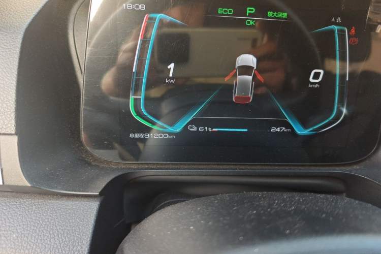 Used BYD e2 2019 Long-Range Version Yao·Luxury Trim Odometer Close Up