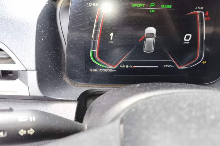 Used BYD e2 2019 Standard Range Model – Smart & Comfortable Version Odometer Close Up