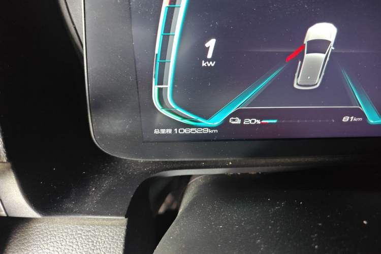 Used BYD e2 2019 Long-Range Version Yao·Luxury Trim Odometer Close Up