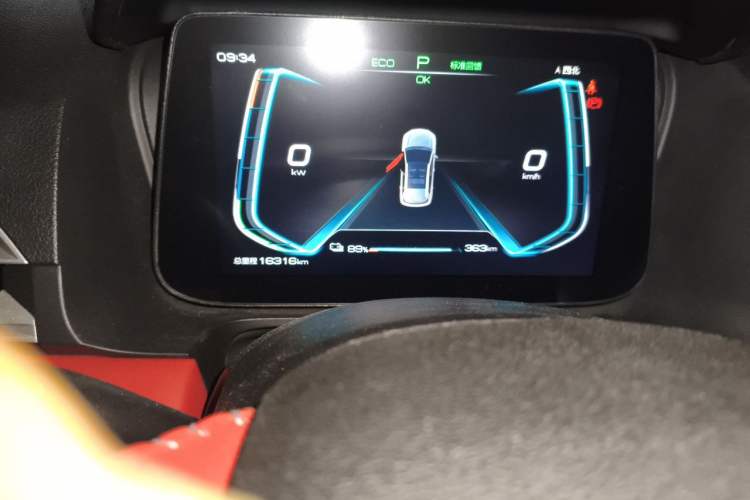 Used BYD e2 2020 Upgraded Version Extended Range Edition Premium Model Odometer Close Up