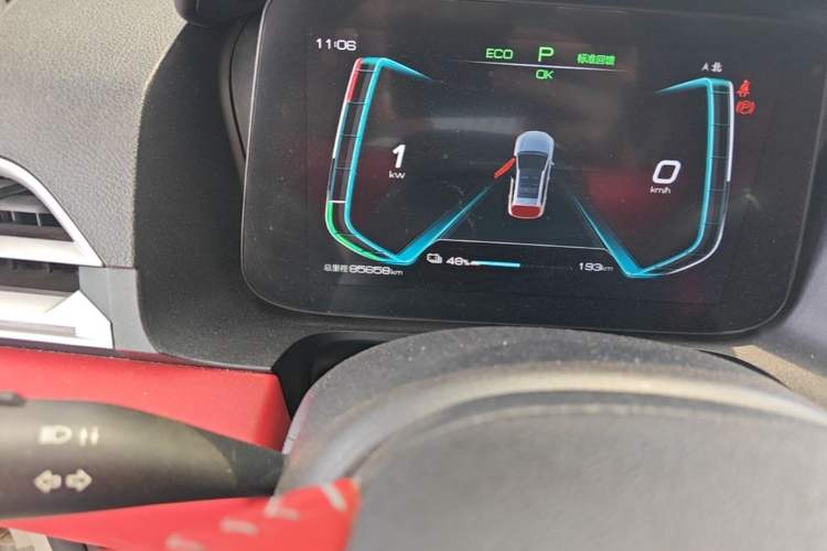 Used BYD e2 2020 Upgraded Version Extended Range Edition Premium Model Odometer Close Up