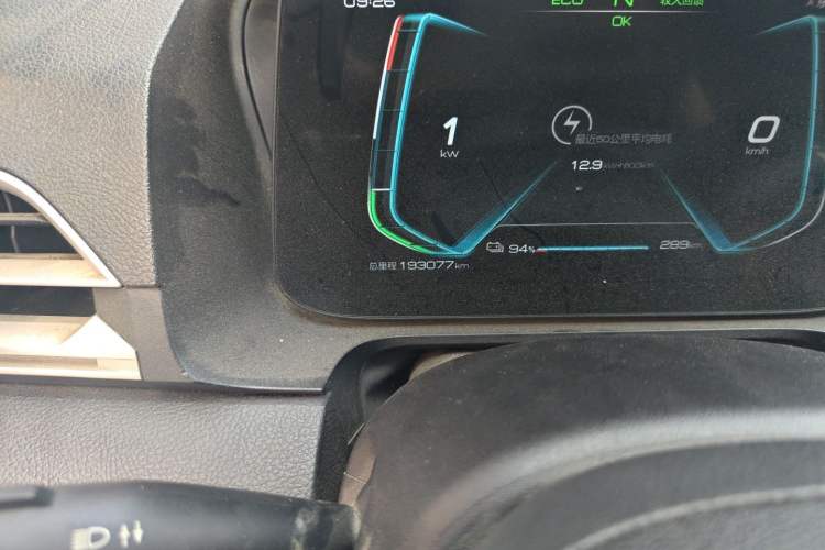 Used BYD e2 2020 Upgraded Model Standard Range Version Comfort Edition Odometer Close Up