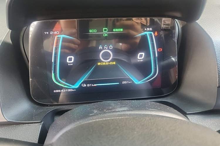 Used BYD e2 2020 Upgraded Model Standard Range Version Standard Configuration Odometer Close Up