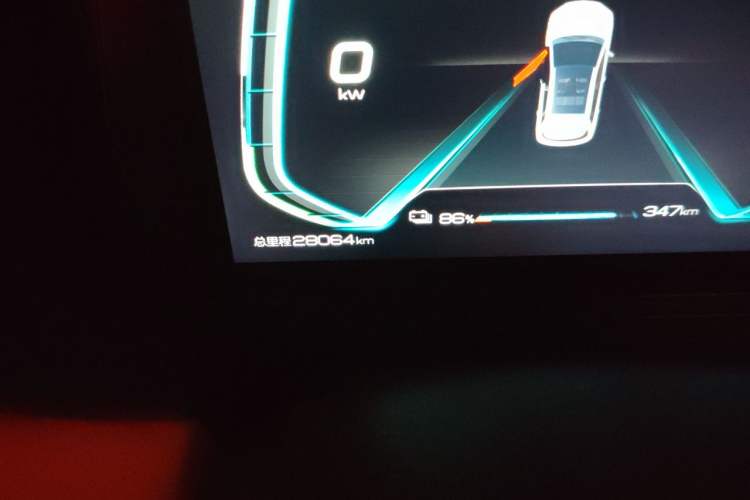 Used BYD e2 2021 Luxury Model Odometer Close Up
