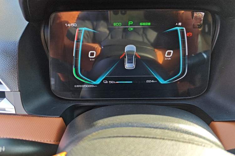 Used BYD e2 2021 Luxury Model Odometer Close Up